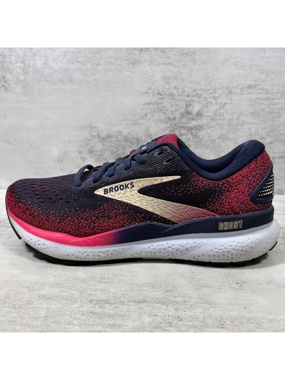 Brooks Ghost 16 Running Shoes - Women's Size 6 - Pink Blue